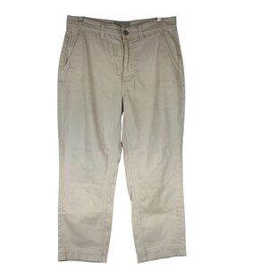 EVERLANE - WOMEN'S 8 - IVORY COTTON BLEND CROPPED SLIM SHORT JEANS